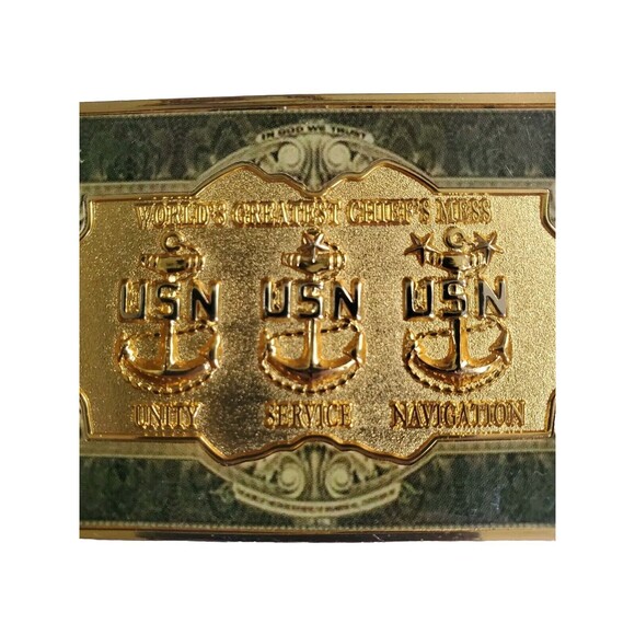 USN Navy Challenge Coin USS Roosevelt The Big Stick Goat Locker CVN 71 Heavy‎ - Picture 2 of 5